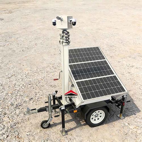 Latest company news about Kamera Keamanan CCTV Trailer dengan Panel Surya Mini untuk Lokasi Konstruksi
