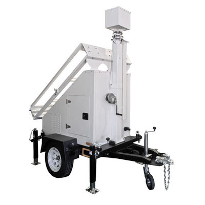 OEM Mobile Solar Power Systems Trailer Dengan Mast Manual 6m Ketahanan Tinggi