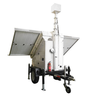 Efisien Portable Solar Generator Trailer Disesuaikan 3 * 400W Panel Surya