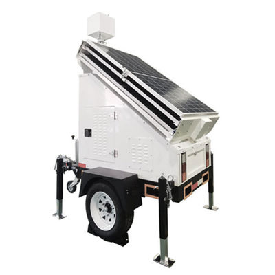 Pemeliharaan Bangunan Mobil Solar Trailer Customization Warna Putih