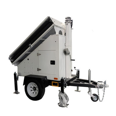 Trailer Surya Portable Disesuaikan Trailer Surya Keamanan Dengan 3 * 400W Panel Surya