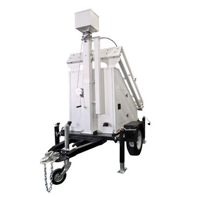 OEM ODM Solar Mobile Trailer Trailer Kamera Keamanan Surya Dengan 6m Mast Lifting