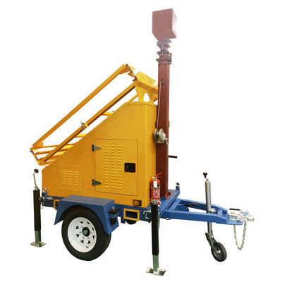OEM Solar Panel Mobile Solar Trailer Dengan 6m 7m Manual Telescopic Mast