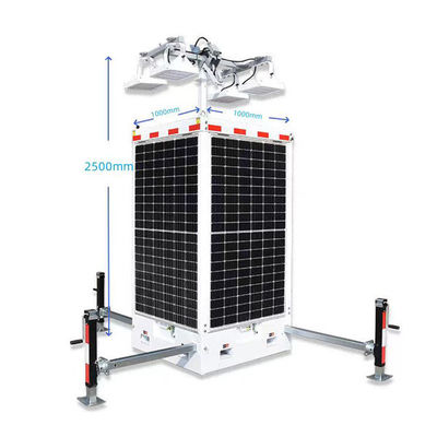 Solar Mobile Surveillance Unit Mobile Solar Light Tower Untuk Tempat Kerja Acara