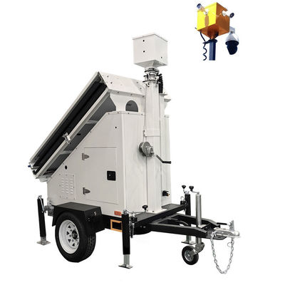 Mobile Site Solar Security Trailer Video Surveillance dengan kamera HD