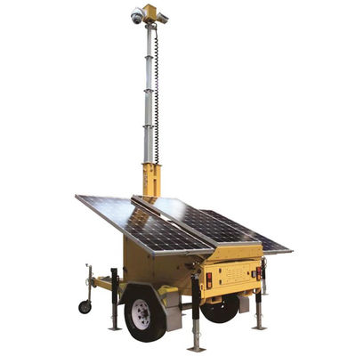 Solar Mobile Surveillance Vehicle Mobile Solar Trailer Dengan Panel Surya 3*400W
