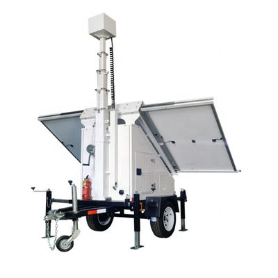 Panel Surveillance Solar Sistem Mobile Trailer Mobil Trailer Surya Disesuaikan