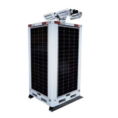 Cube Off Grid Solar System Tower Menara Lampu Surya Dengan 4*230 Panel Surya Untuk Amerika Serikat