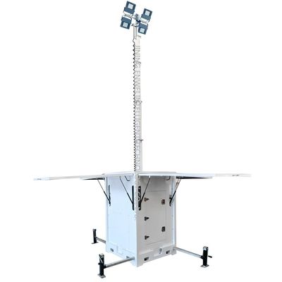 Menara Lampu Surya Portable LED High Mast Mobile Untuk Pencahayaan Tempat Parkir
