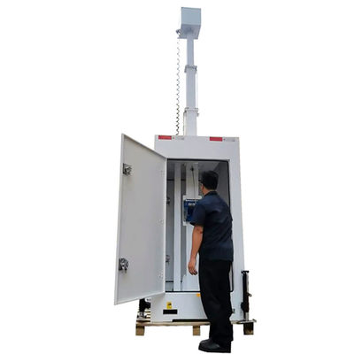 Menara Pengawasan CCTV Mobile Solusi Keamanan Mast Teleskop 6m Untuk Parkir