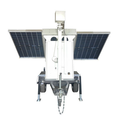Surveillance Mobile Surveillance CCTV Trailer Dengan Manual Mast 6m