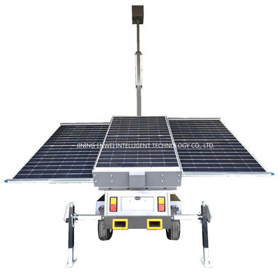 Video Recorder Surveillance Monitor Mobile Surveillance Trailer CCTV Camera Trailer Untuk Perusahaan Keamanan
