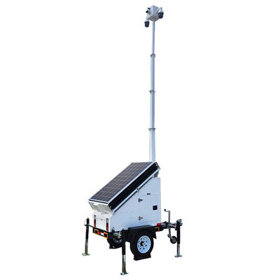 Trailer Surveillance Mobile Panel surya silikon monokristalin untuk pemantauan taman