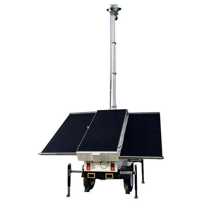 Dc 24V kamera surya Cctv trailer untuk pemantauan daerah pertambangan
