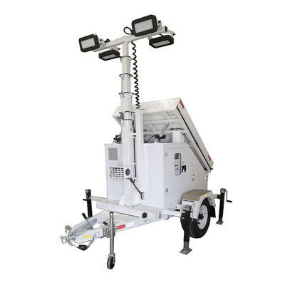 4*100 Watt Lampu Listrik Surya Led Lampu Trailer Untuk Penyelamatan Dan Bantuan Bencana