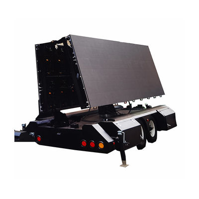 Portable Solar Double Side Folding Led Propaganda Display Trailer Iklan untuk Iklan Pameran