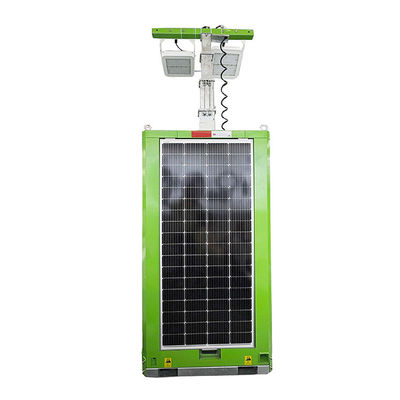Omnibearing Solar Power Light Tower Dipasang Telescopic Mast Dan Lampu Led Untuk Pencahayaan Taman Perkotaan