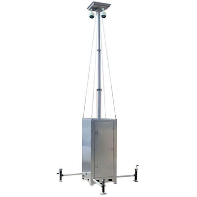 Menara Keamanan 6m Mast Camera Surveillance Cube Untuk Situs Pembangunan Sementara