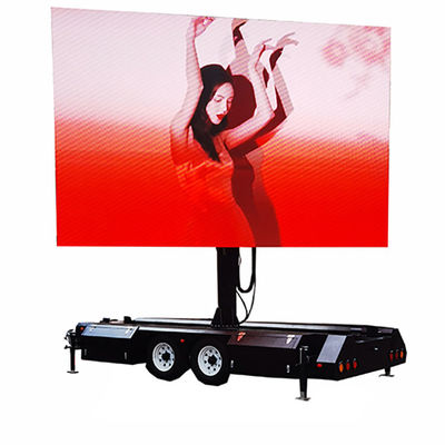 Solar Full Color LED Screen Display Remote Control Trailer Untuk Acara Besar