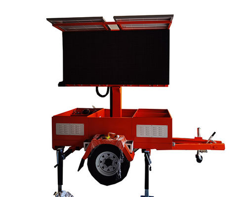 Perlindungan Lingkungan Hijau Tenaga Surya Ponsel Led Display Screen Trailer Untuk Lapangan Budaya