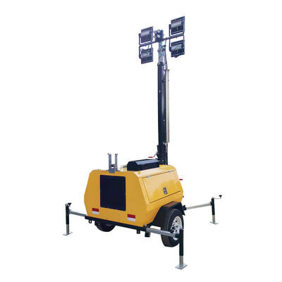 Menara Lampu Diesel Dengan Lampu LED 4*400W Untuk Pekerjaan Pembangunan Jalan
