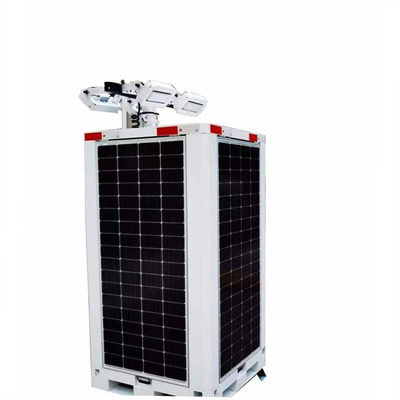 Solar Power Panel Led Light Tower Gel Baterai Tingkat 8 Ketahanan Angin Solar Led Cube Untuk Pencahayaan Pembangunan Jalan