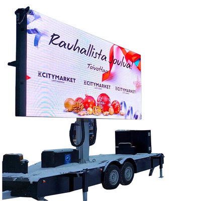 Outdoor Full Color Led Screen Display Billboard Trailer Untuk Tempat Wisata