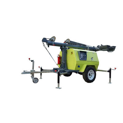 High Efficiency Energy Saving Mobile Diesel Led Light Trailer Untuk Pencahayaan Hutan