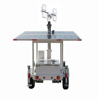 Stabilitas Struktural Menara Lampu Surya Mobile Lampu Cahaya Tinggi Trailer Untuk Pencahayaan Camping