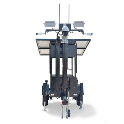 Menara pencahayaan surya dengan tiang listrik 6m 2*420W panel surya untuk pencahayaan acara