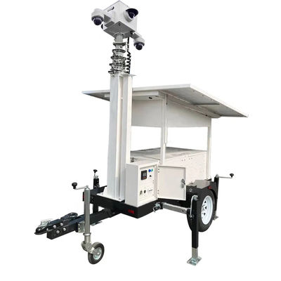 Remote Monitoring Portable Surveillance 4G 5G Kamera Trailer Untuk Pemantauan Pembangunan Jalan