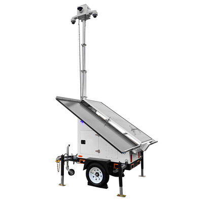 Trailer Kamera Surya Dengan Panel Surya 3*400W Untuk Pemantauan Tempat Parkir