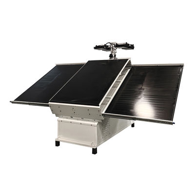 Green Power Solar Led Lighting Skid Trailer Untuk Situs Konstruksi Luar Ruang