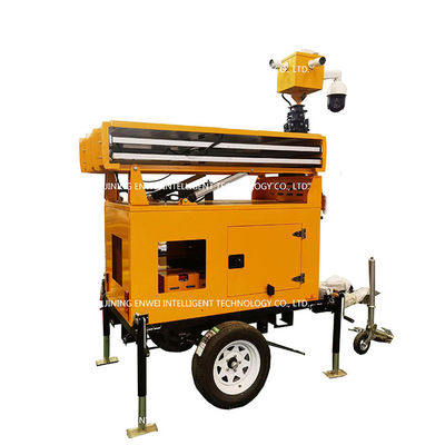Trailer Kamera Keamanan Surya Mobile Trailer CCTV Surya Portable Untuk Pemantauan Situs Konstruksi