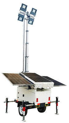 Lampu LED bertenaga surya trailer dengan galvanisasi dingin untuk pencahayaan area pemandangan