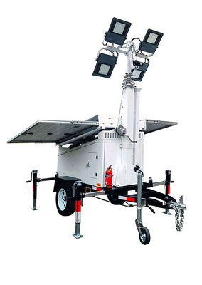 Portable Mobile Solar Trailer Mounted High Brightness Light Untuk Festival Musik Pencahayaan