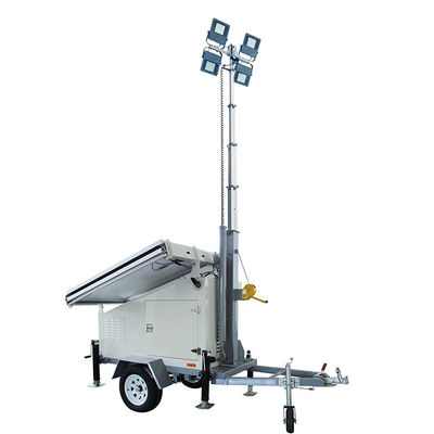 Trailer Lampu Sorot Bertenaga Surya Portabel untuk Penerangan Kebun