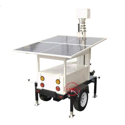 Trailer CCTV Surya Dengan Kamera 4K Untuk Keamanan Pengawasan Situs Konstruksi