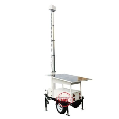 Remote Control Mobile Surveillance Trailer Mobile CCTV Trailer Untuk Daerah Terpencil