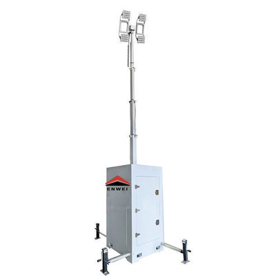 Menara Penerangan LED Portabel Standar AS Dengan Tiang Teleskopik 6 Meter Untuk Penerangan Aktivitas