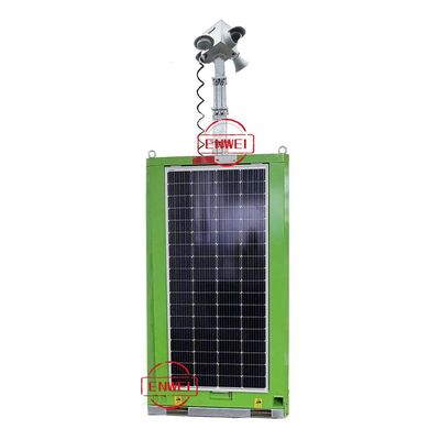 Unit Pengawasan Bergerak Panel Surya Lapis Bubuk Galvanis Celup Dingin untuk Proyek Rekayasa Sementara