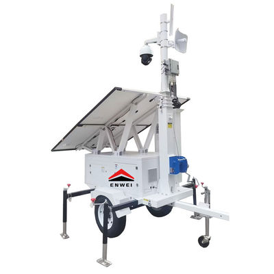 Trailer Surveillance Solar Dengan Srtrobe Light Untuk Pemantauan Situs Konstruksi