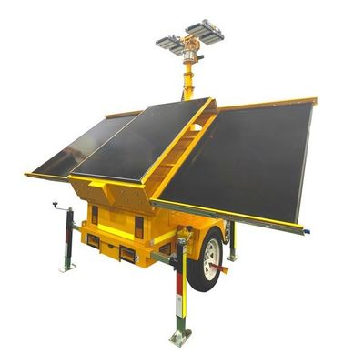 Trailer Surya Bergerak dengan Lampu LED untuk Penerangan Malam di Lokasi Konstruksi