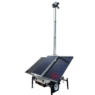 Trailer Pengawasan Surya Bergerak Dengan Kamera Night Vision 4G Untuk Area Terpencil