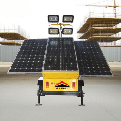 Adaptifitas Lingkungan yang Kuat Lampu Listrik Surya Led Trailer Untuk Pencahayaan Taman Kimia