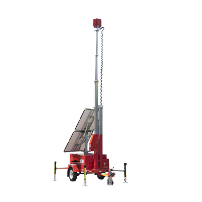 Mobile Adjustable Solar Panels Kamera CCTV Trailer Untuk Pemantauan Taman Industri