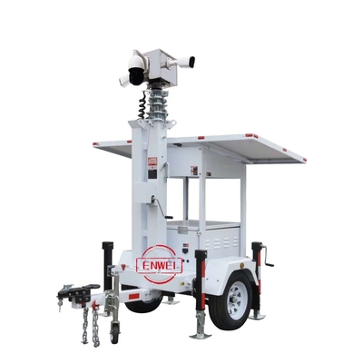 Solar CCTV Trailer Solar Portable Light Tower Trailer dengan Sistem Energi untuk Pemantauan Situs Konstruksi