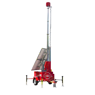 quality Mobile Solar Powered Surveillance Units CCTV Tower Solar Trailer Security Camera Outdoor Parking Lot factory