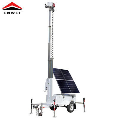 quality Trailer CCTV Mobile dengan 2 Panel Surya Lipat untuk Surveillance Darurat Situs factory