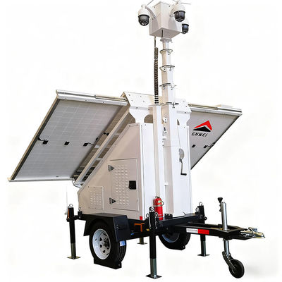 High Reliability Solar Power Panels Cctv Security Trailer Untuk Pemantauan Parkir